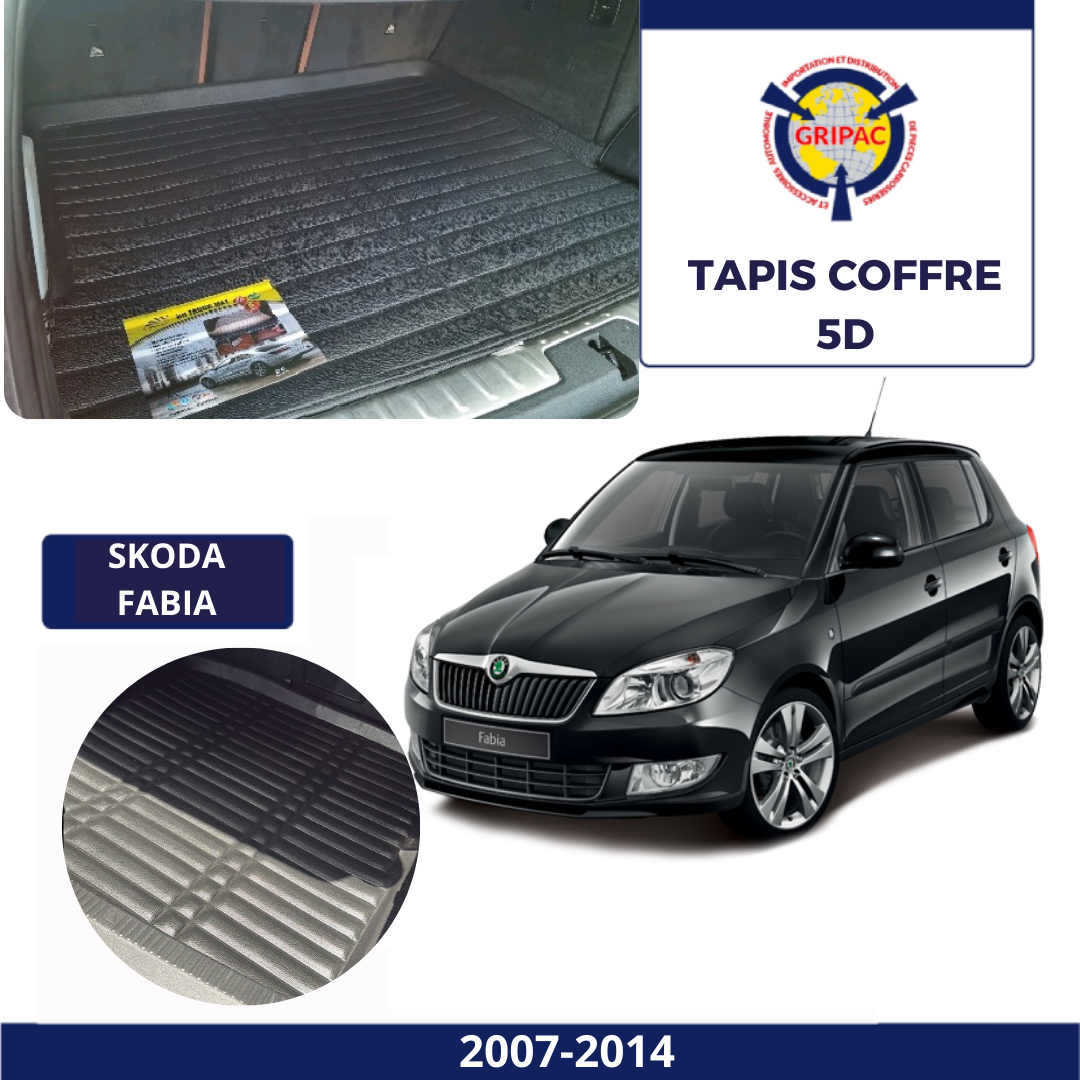 Tapis sur mesure coffre 5D Skoda fabia 2007-2014
