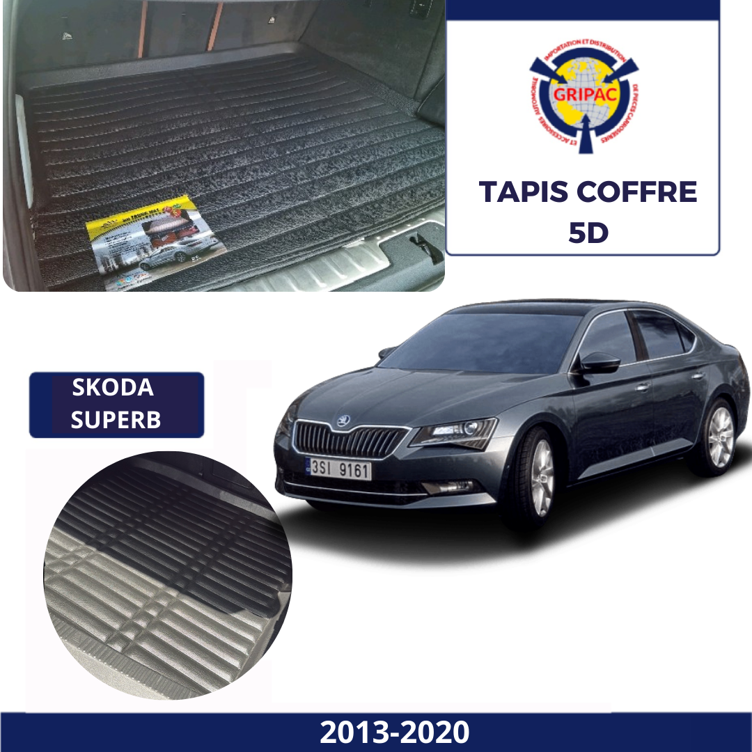 Tapis sur mesure coffre 5D Skoda superb 2013-2020