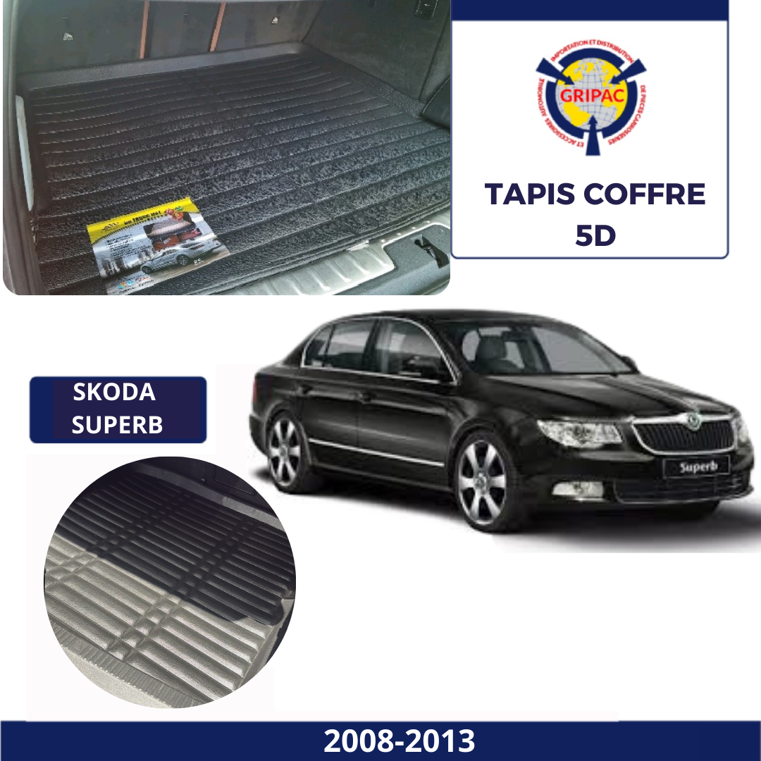 Tapis sur mesure coffre 5D skoda superb 2008-2013