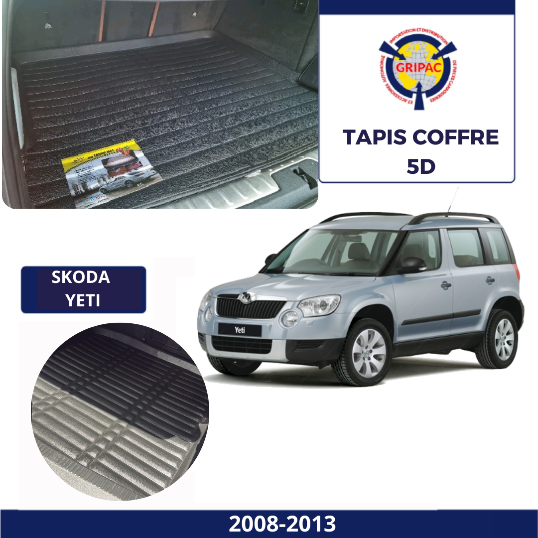 Tapis sur mesure coffre 5D Skoda yeti 2008-2013