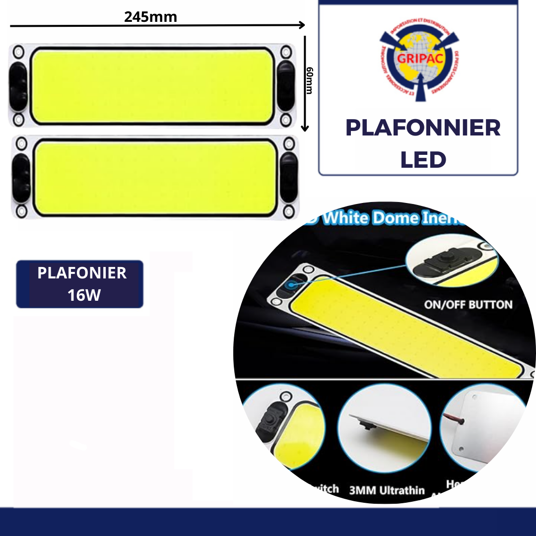 Plafonnier 16w 2 pieces