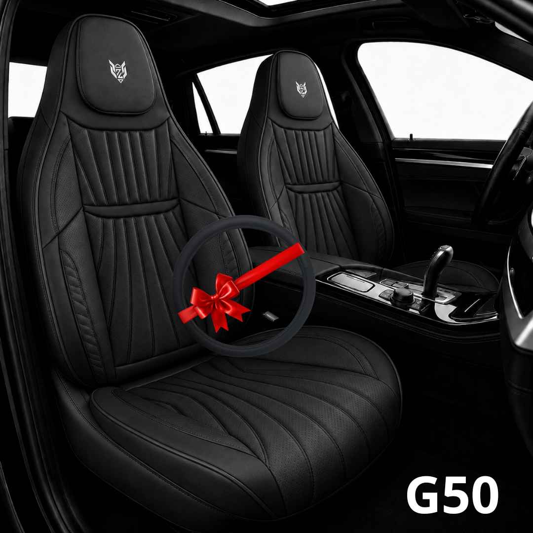 G50 Caldo sport cuir noir + couvre volant