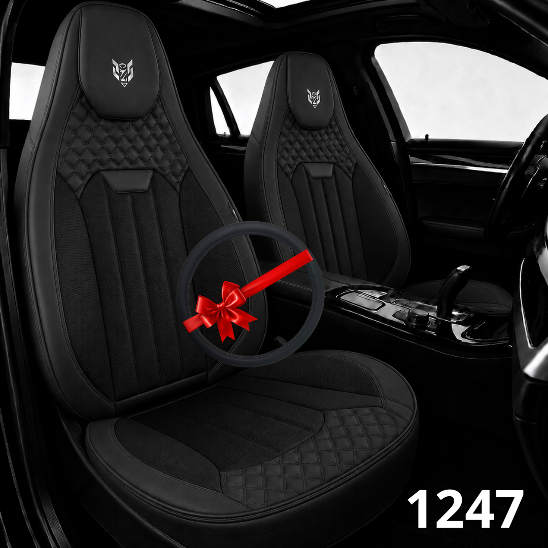 1247 Caldo sport cuir noir + couvre volant