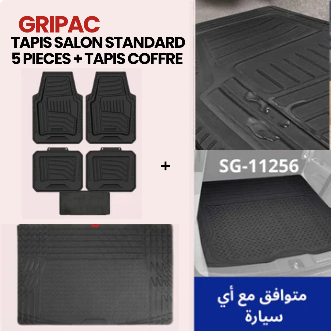 SG-11270 Tapis standard caoutchouc 5 pièces + tapis coffre