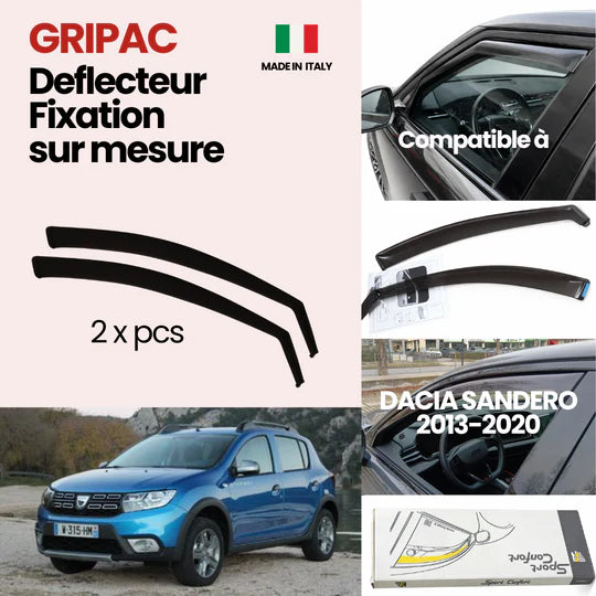 12-612 Deflecteur d'air fixation farad 2pieces dacia sandero 2013-2020