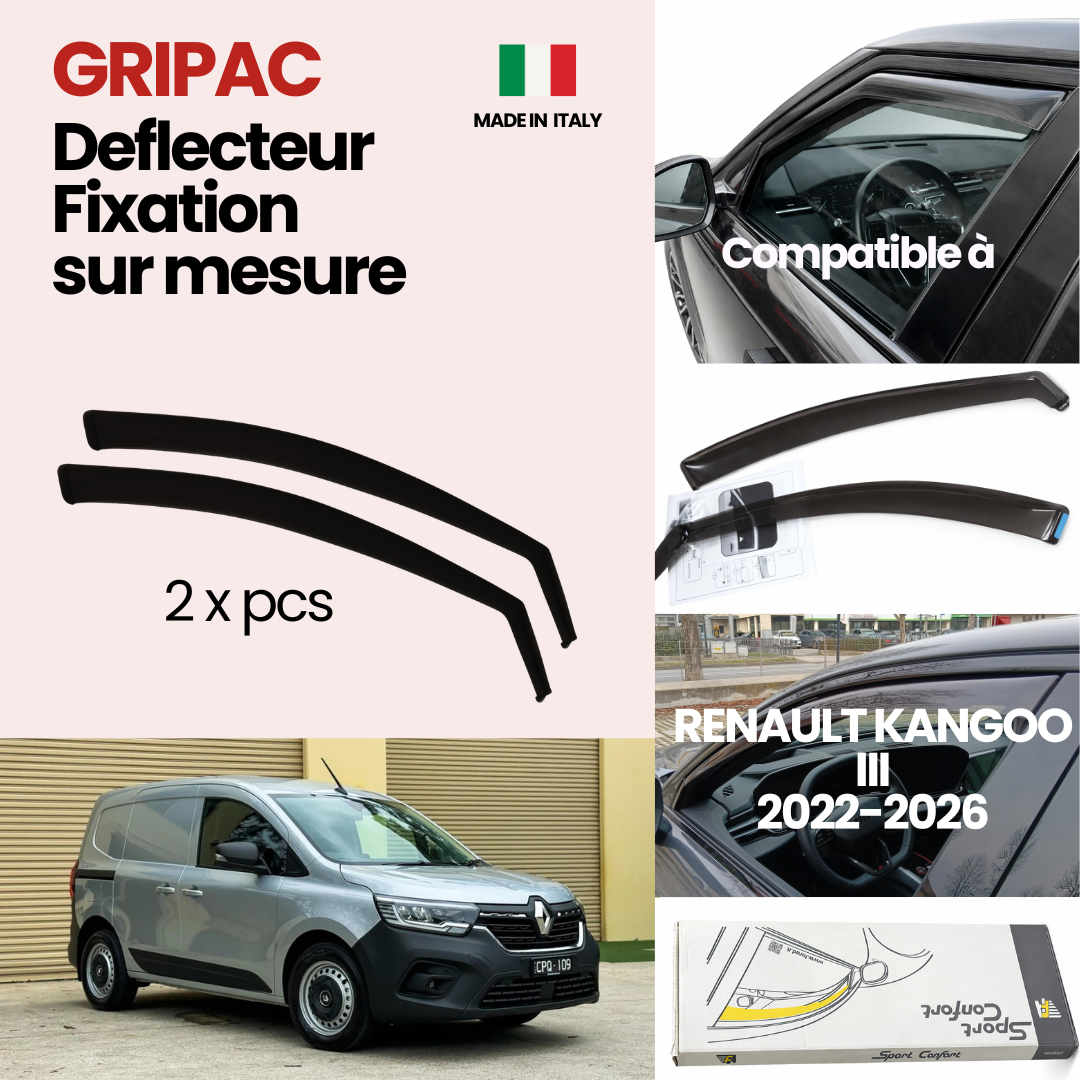 13-112M Deflecteur d'air fixation farad 2pieces renault kangoo III 2022-2026