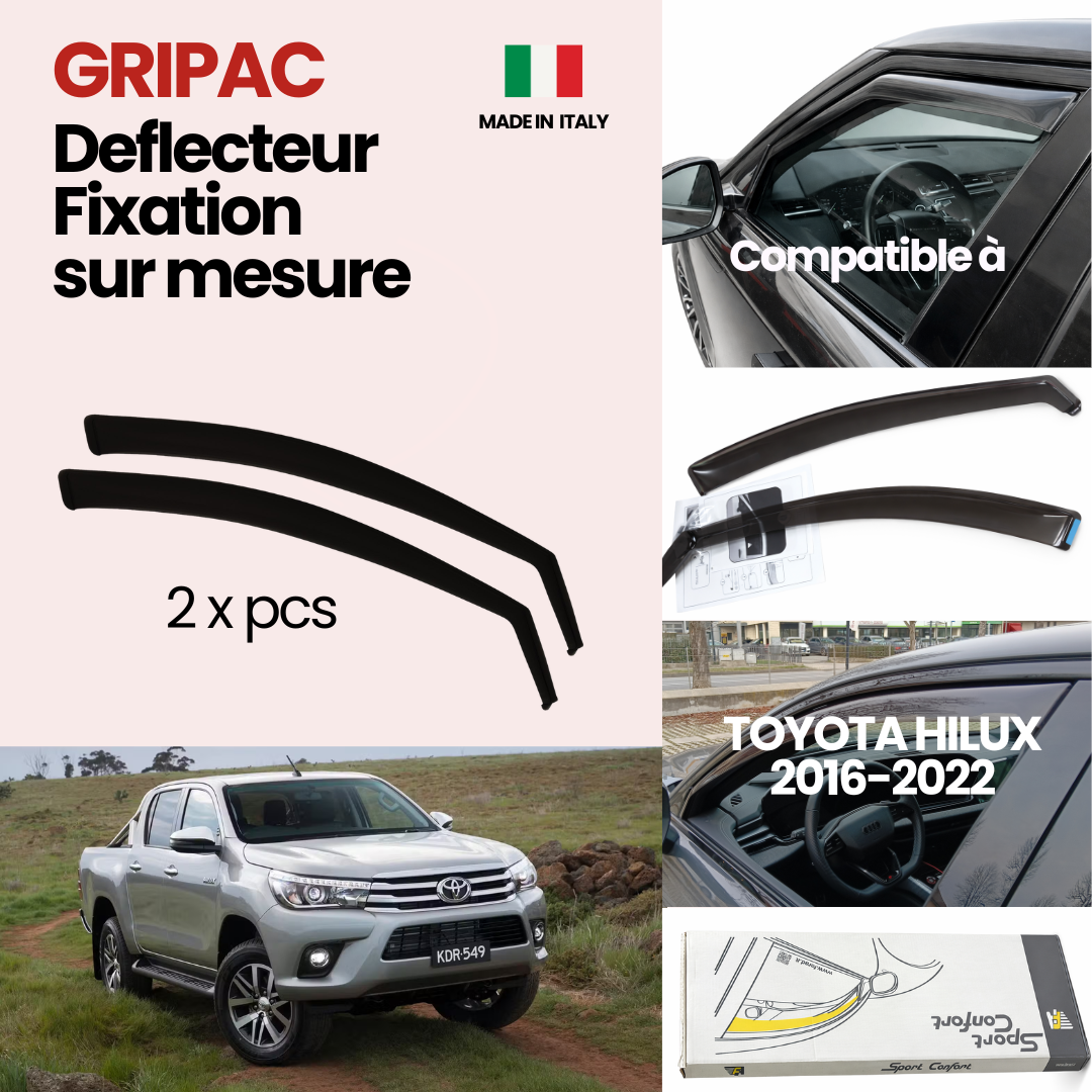 14-190M Deflecteur d'air fixation farad 2piece toyota hilux 2016-2022