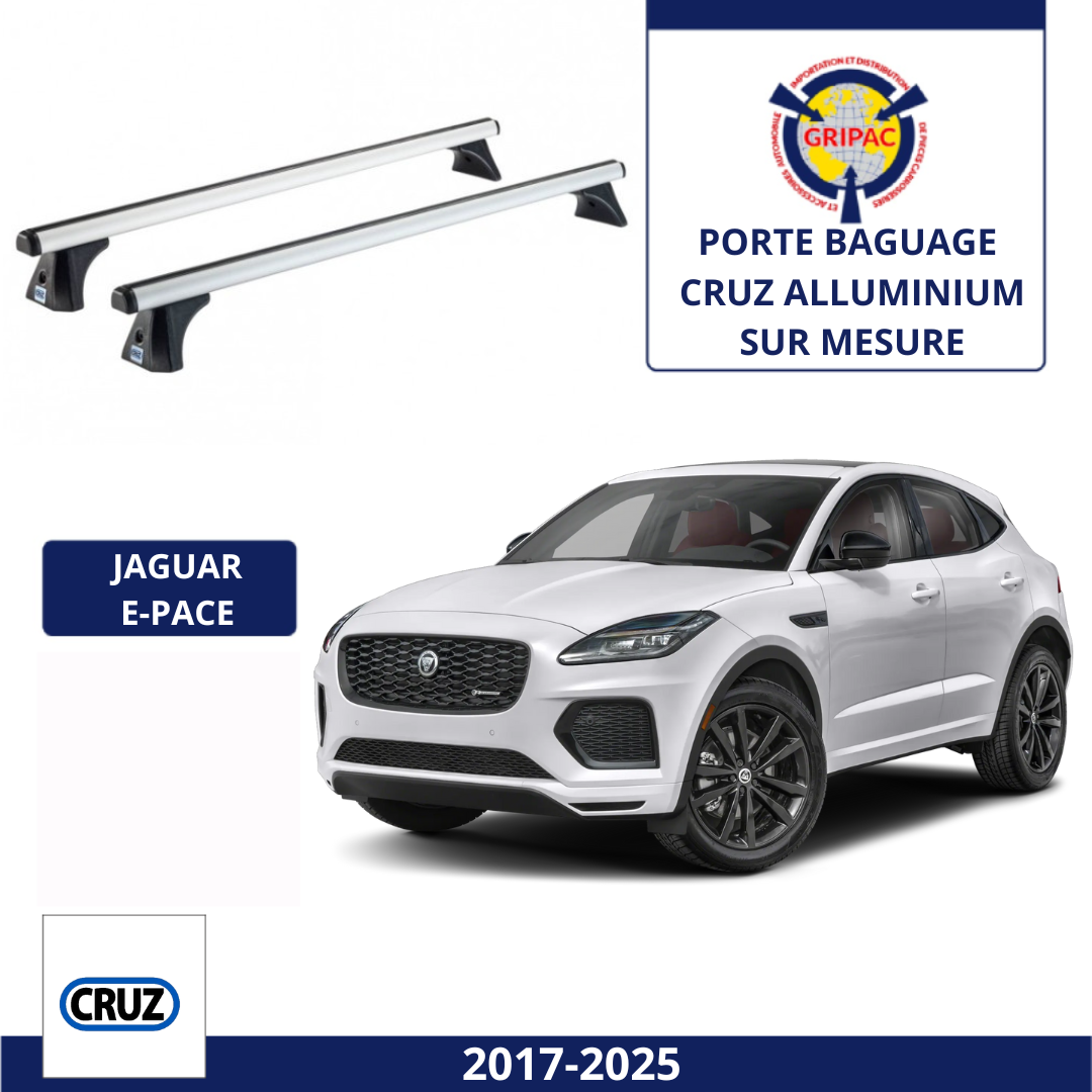 Porte baguage Cruz Alluminium Jaguar E-pace 2017-2025