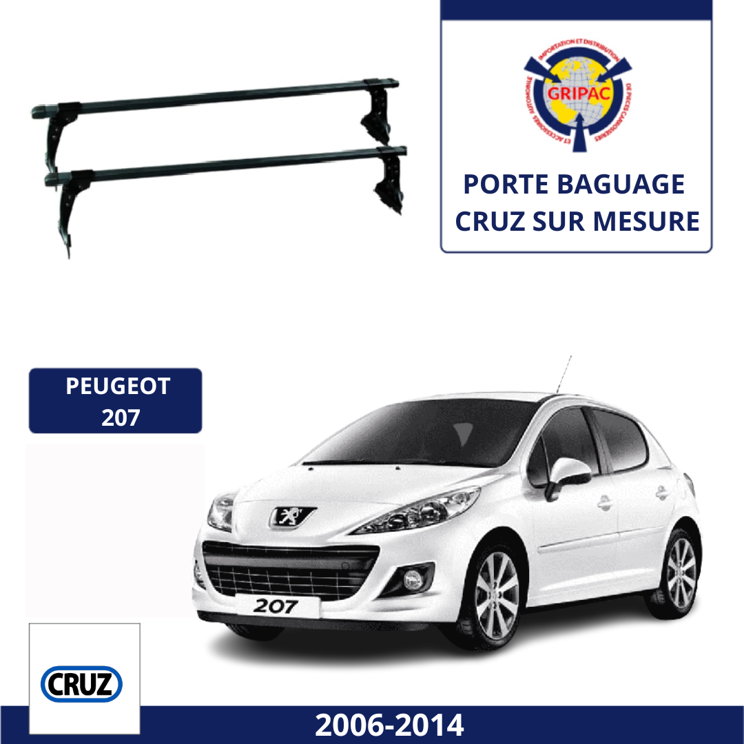 Porte baguage sur mesure CRUZ Peugeot 207 2006-2014