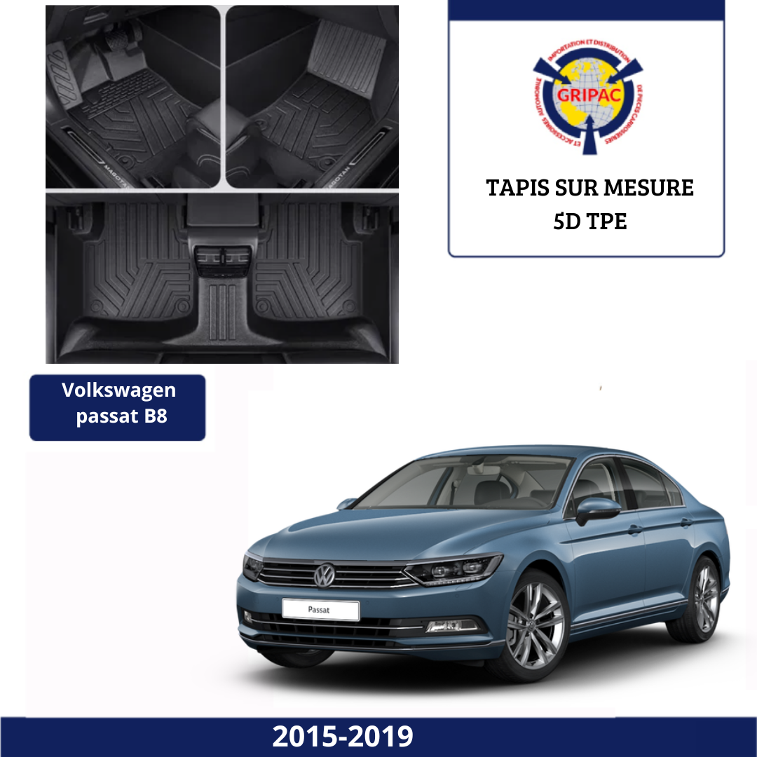 Tapis sur mesure 5D TPE Volkswagen Passat B8 2015-2019