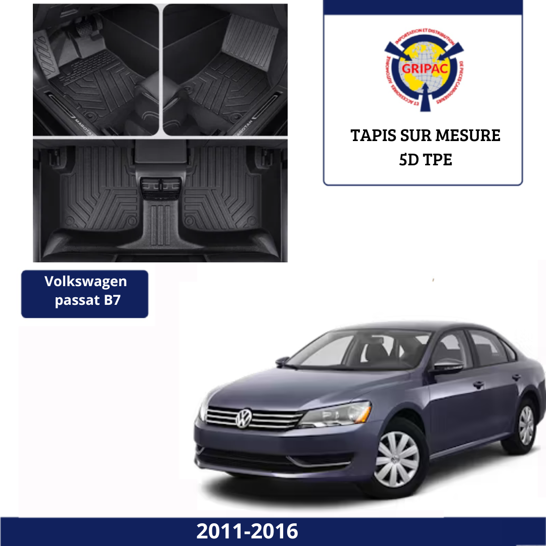 Tapis sur mesure 5D TPE Volkswagen passat B7 2011-2016