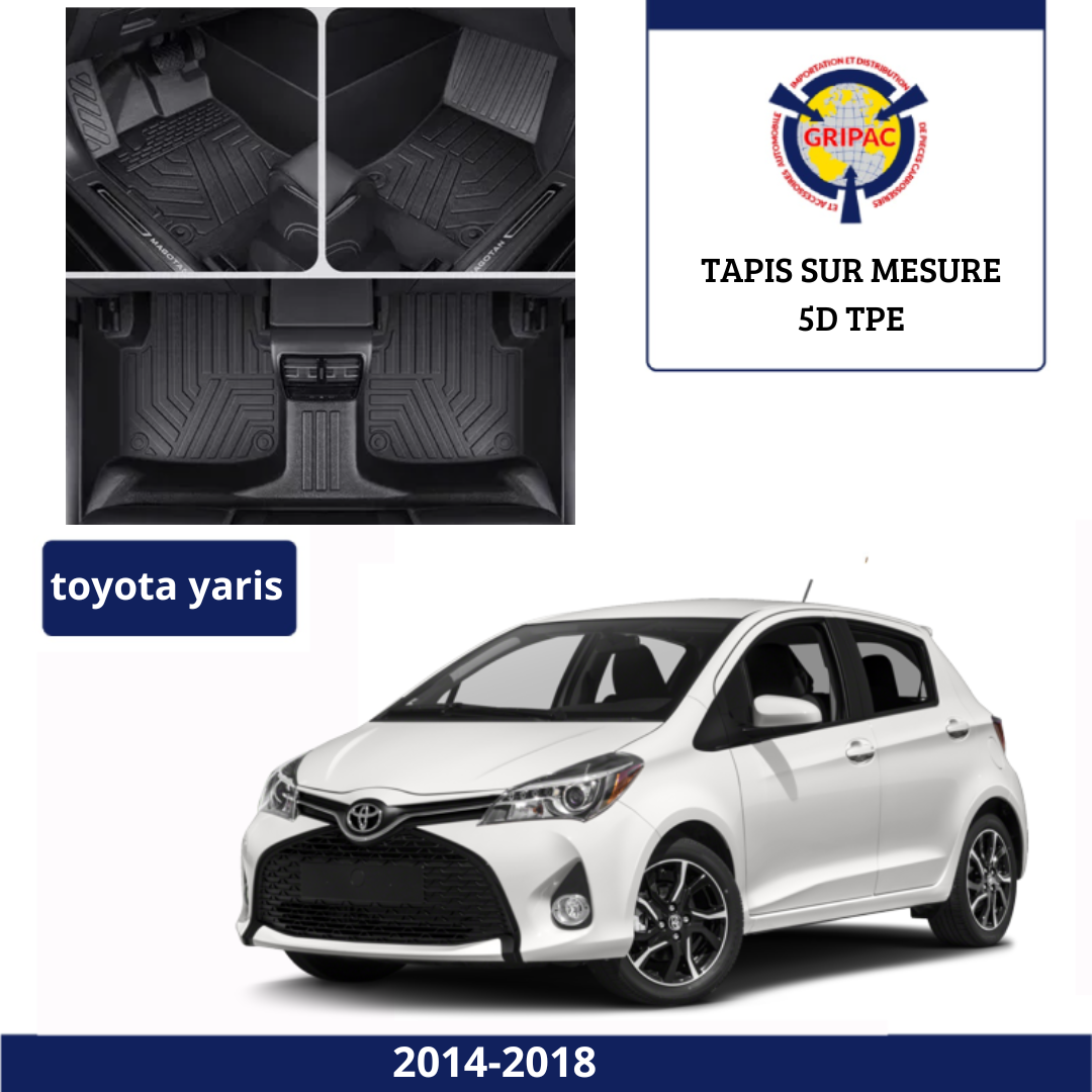 Tapis sur mesure 5D TPE Toyota Yaris 2014-2018