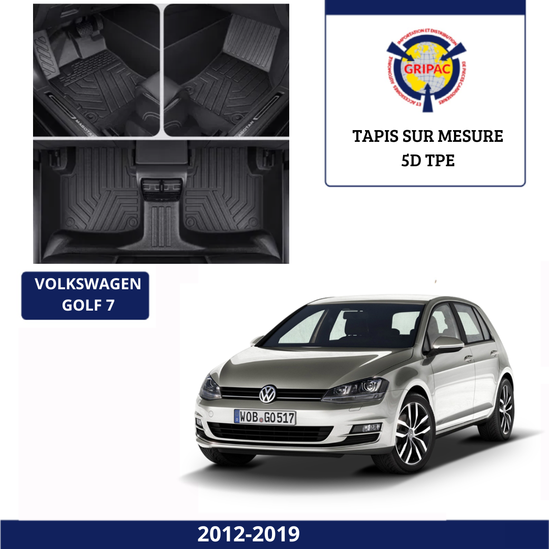 Tapis sur mesure 5D TPE Volkswagen Golf 7 2012-2020