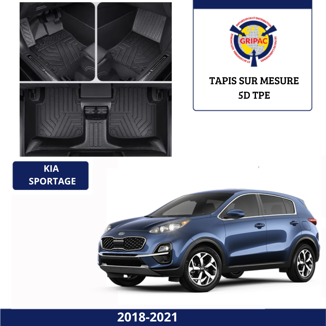 Tapis sur mesure 5D TPE Kia Sportage 2018-2021