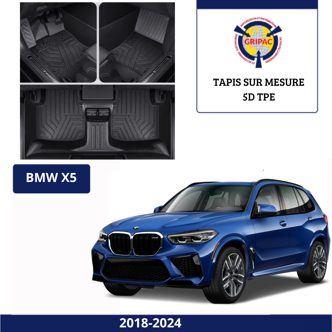Tapis sur mesure 5D TPE Bmw X5 2018-2024