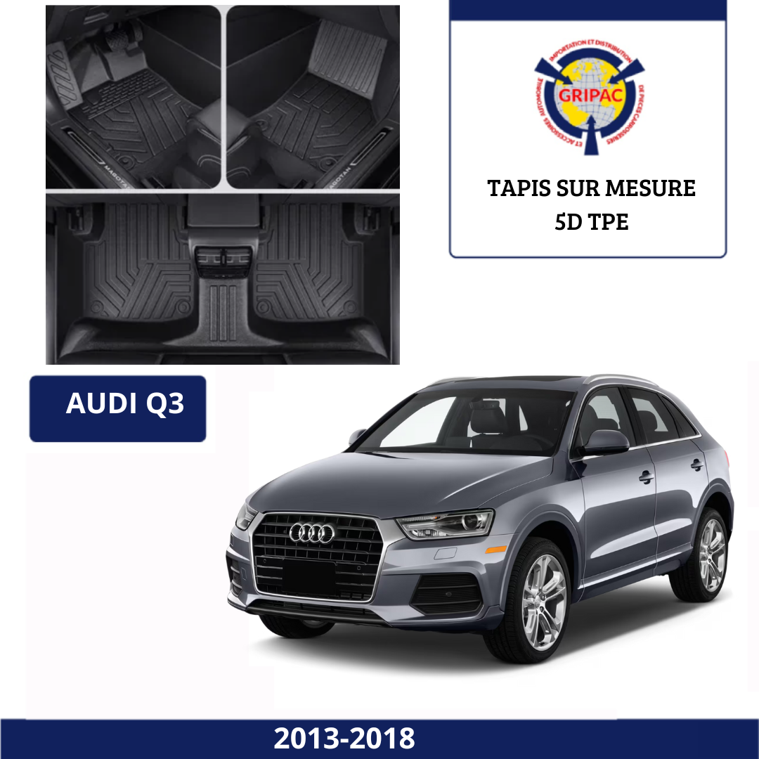 Tapis sur mesure 5D TPE Audi Q3 2013-2018