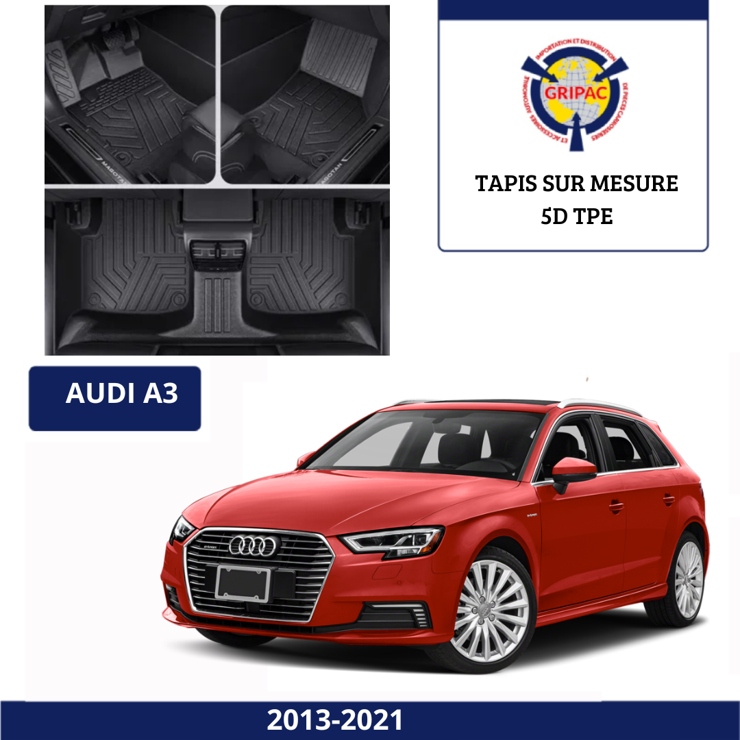 Tapis sur mesure 5D TPE Audi A3 2013-2021