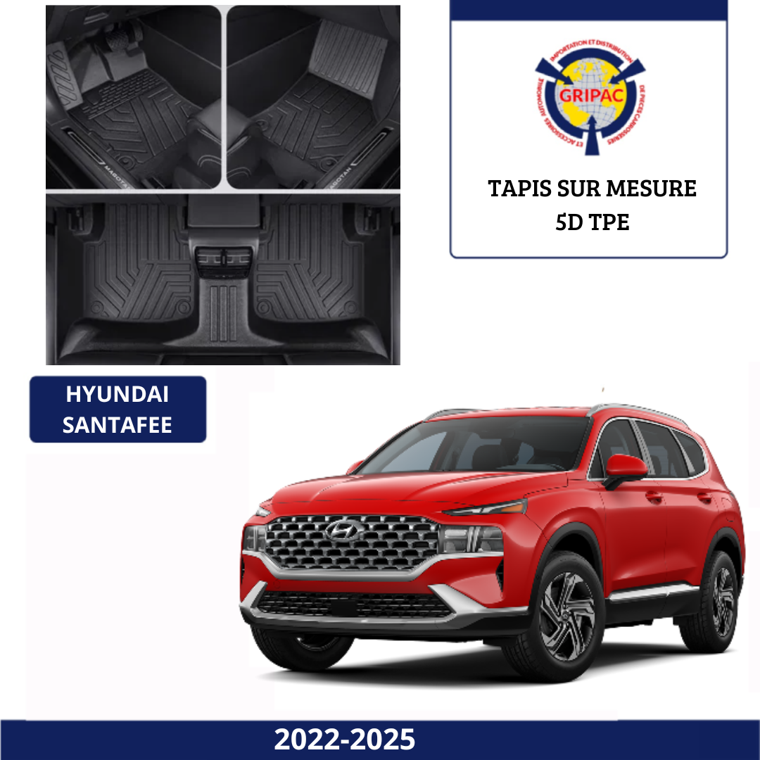 Tapis sur mesure 5D TPE Hyundai santafee 2022-2025