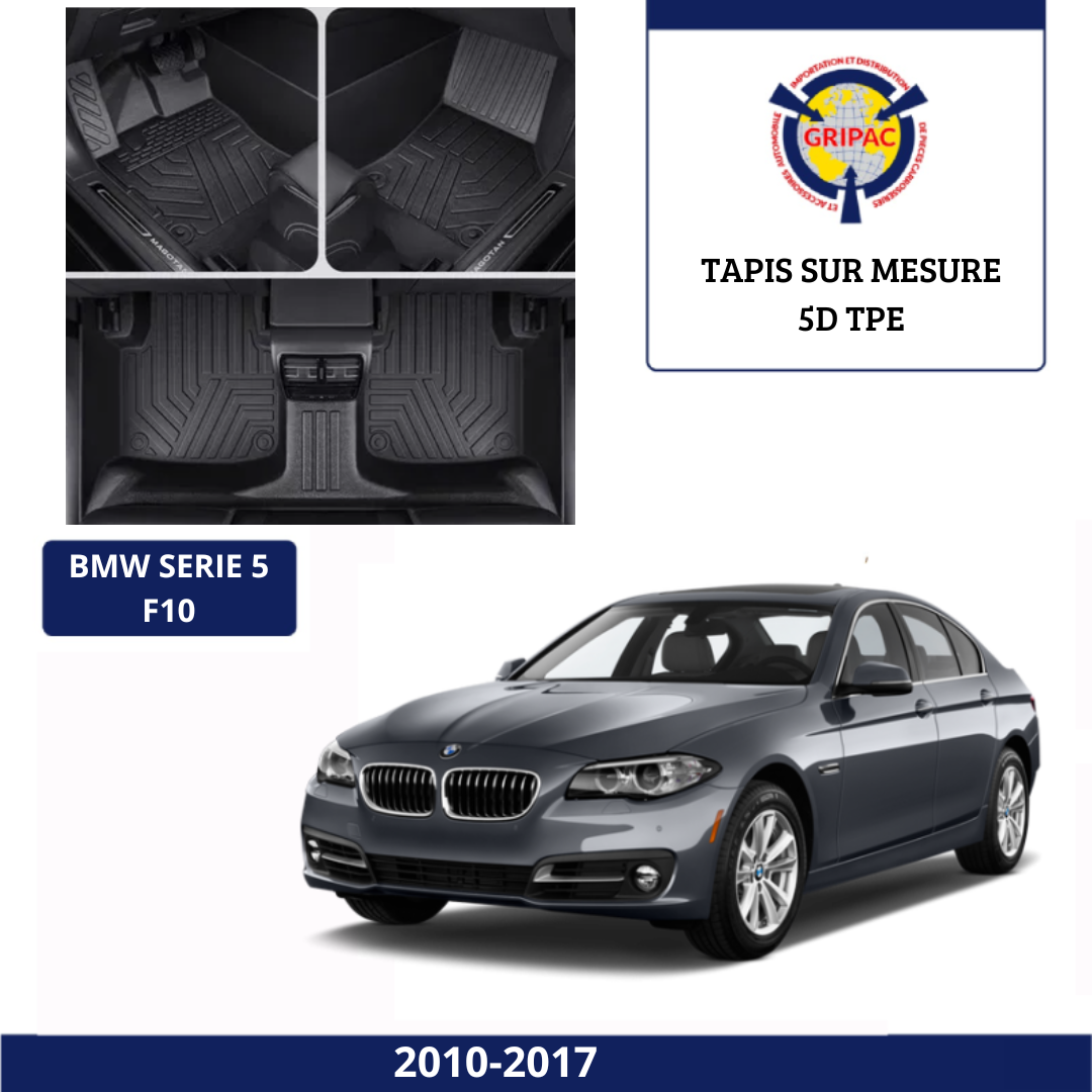 Tapis sur mesure 5D TPE Bmw serie 5 F10 2010-2017