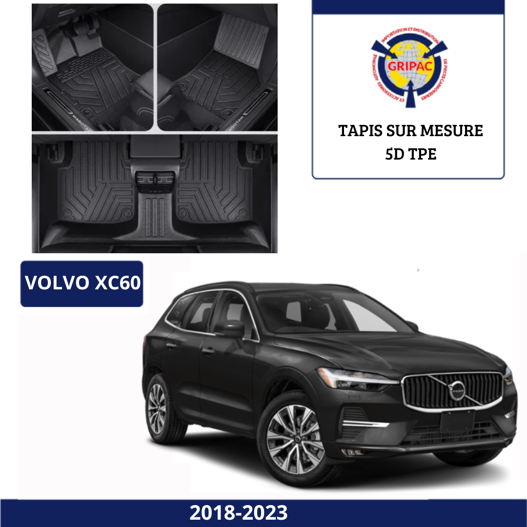 Tapis sur mesure 5D TPE Volvo XC60 2018-2023