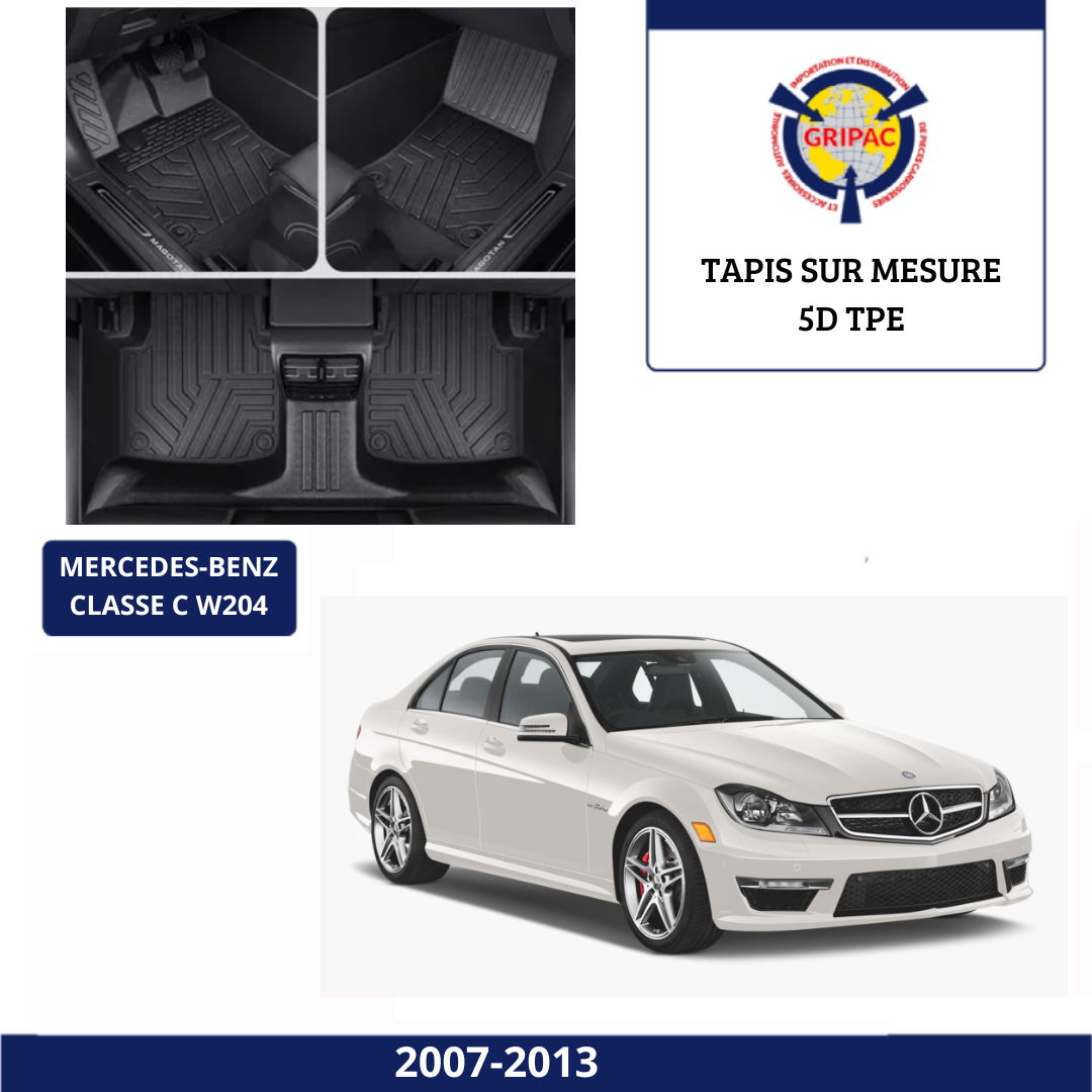 Tapis sur mesure 5D TPE Mercedes-benz classe C W204 2007-2013