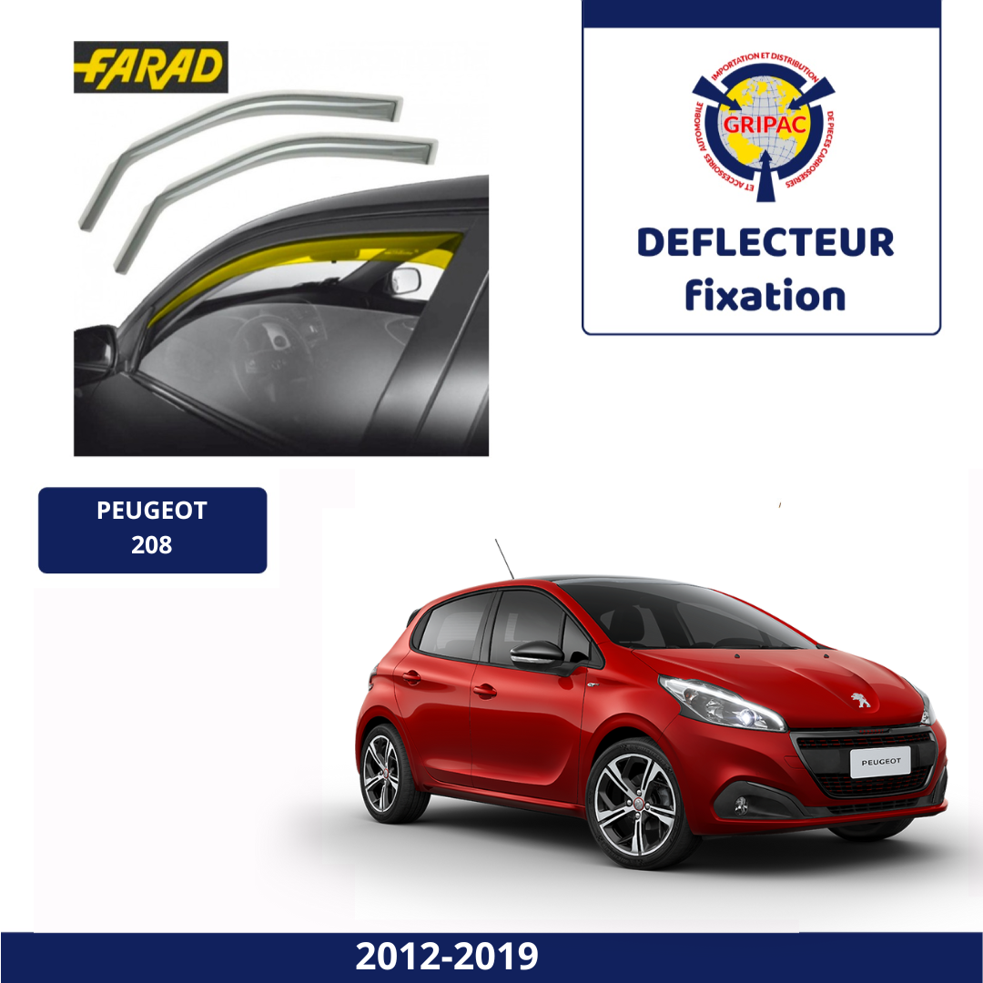 12-578 Deflecteur d'air fixation farad 2pieces peugeot 208 2012-2019
