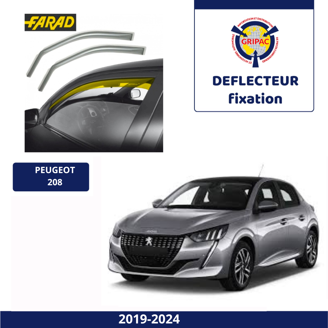 12-737 Deflecteur d'air fixation farad 2pieces peugeot 208 2019-2025