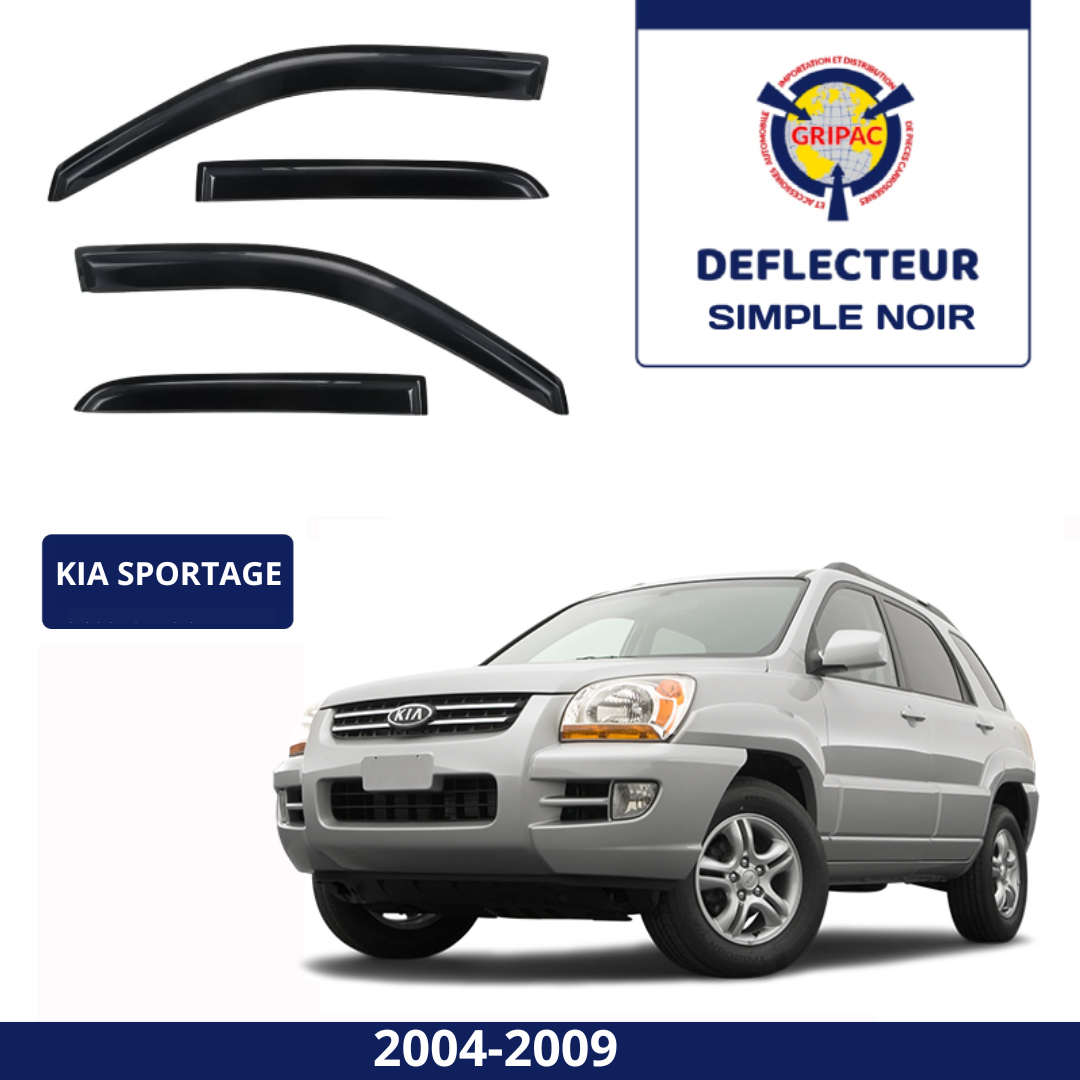 Deflecteur d'air simple noir kia sportage 2004-2009