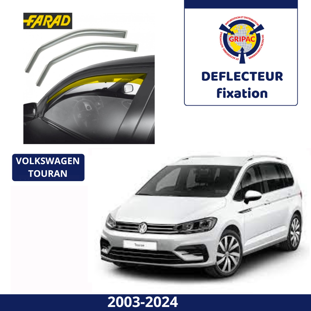 12.431 Déflecteur d'air fixation farad volkswagen touran 2003-2024