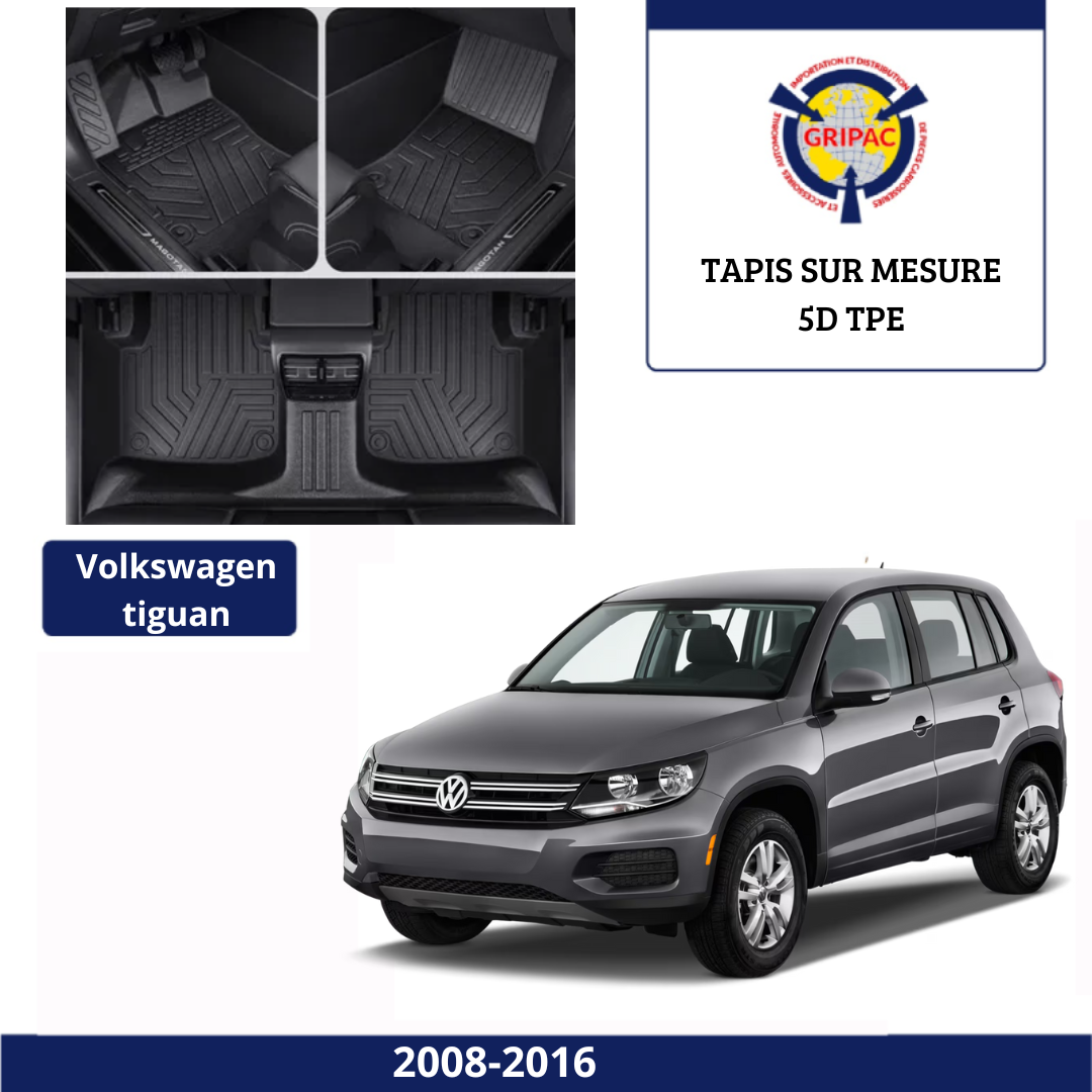 Tapis sur mesure 5D TPE Volkswagen Tiguan 2008-2016