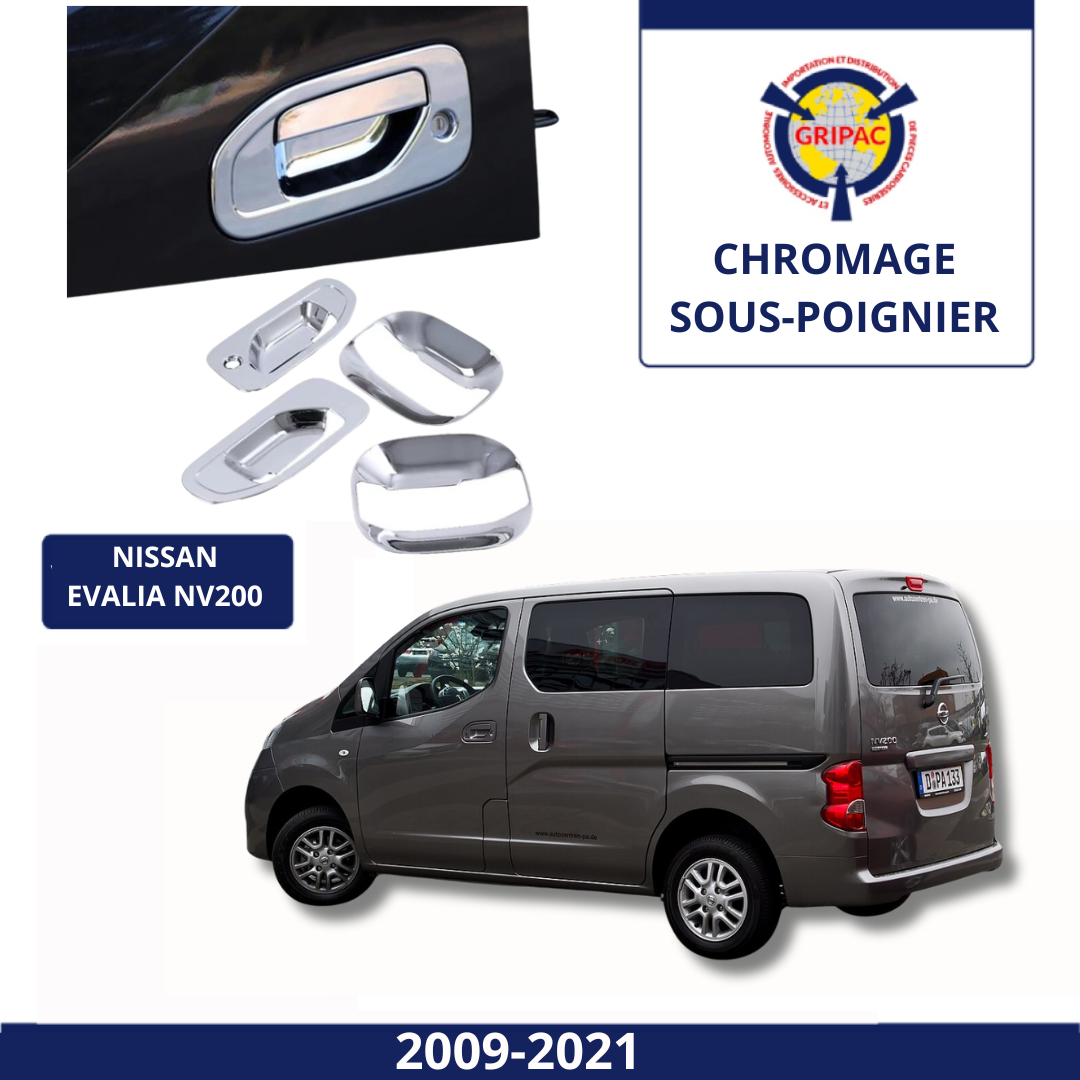 4 Cache sous poignier chromer nissan evalia NV200 2009-2021