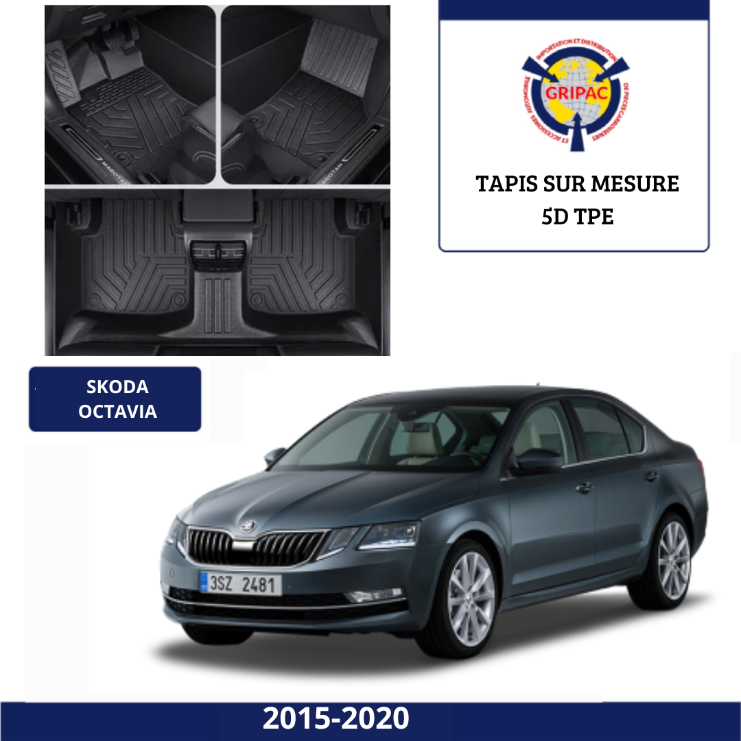 Tapis sur mesure 5D TPE Skoda octavia 2015-2020