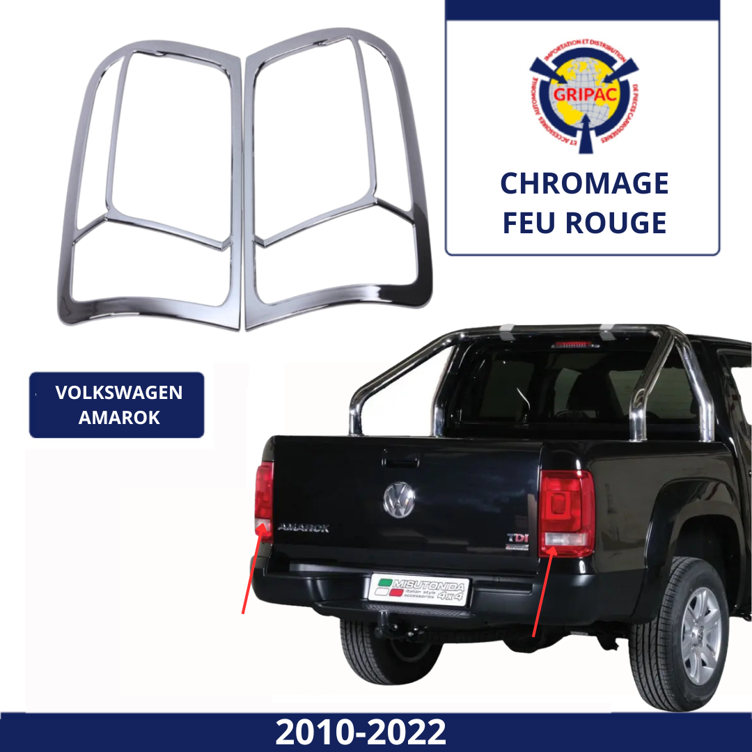Cache feu rouge chromer volkswagen amarok 2010-2022