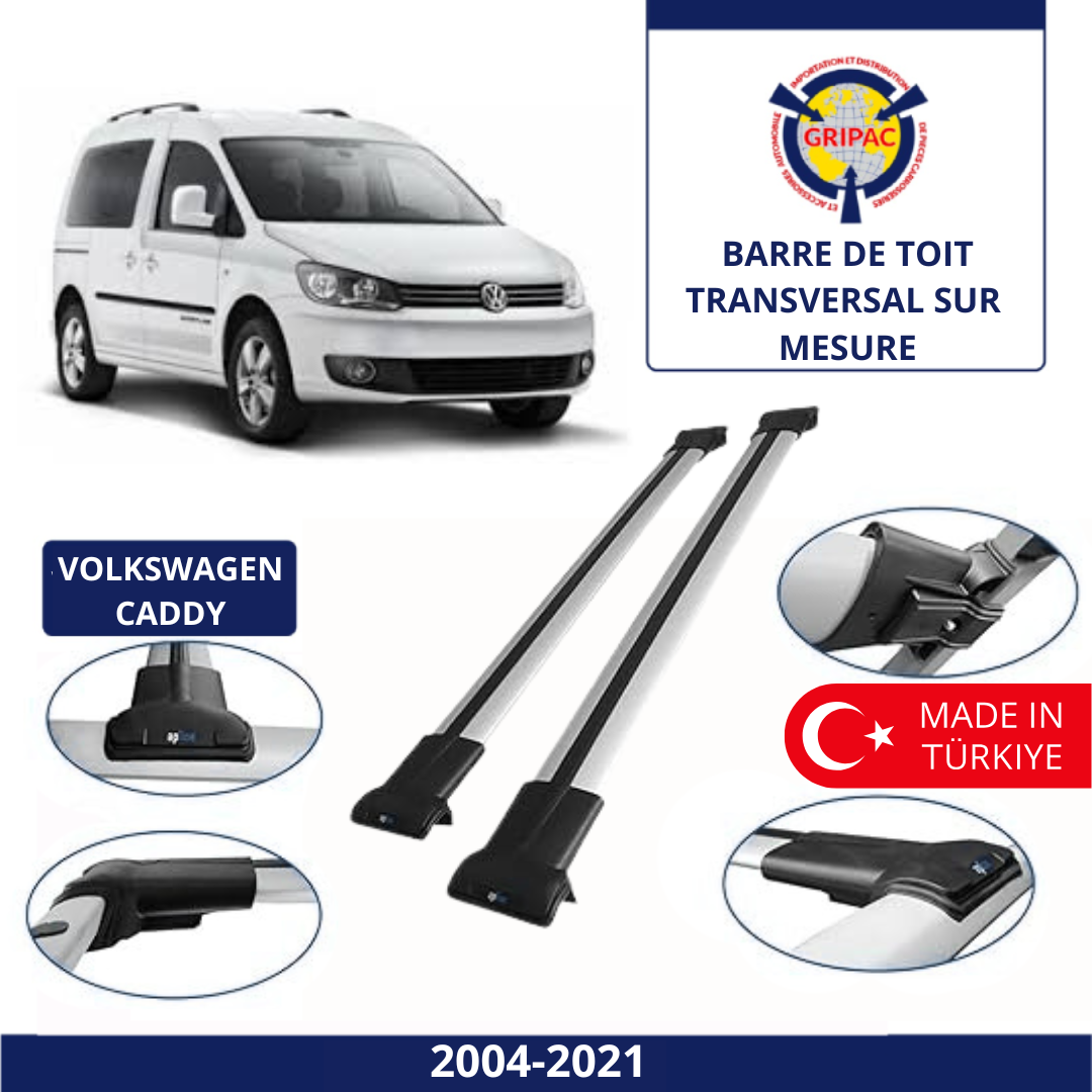 Porte baguage transversal sur mesure volkswagen caddy 2004-2021