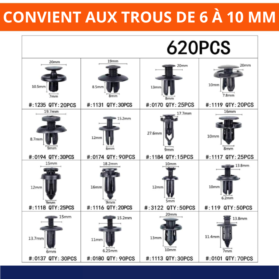 Pack d'agraphe 620pcs