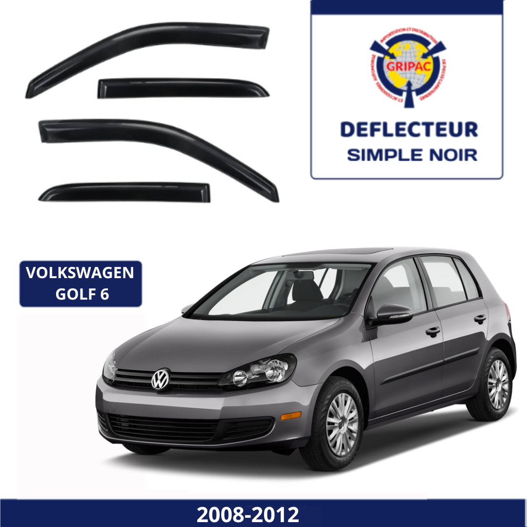 Deflecteur d'air simple noir Volkswagen golf 6 2008-2012