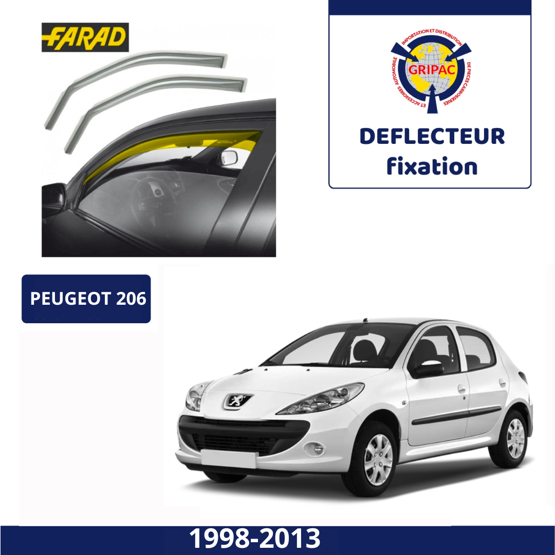 12-330 Deflecteur d'air fixation farad 2pieces Peugeot 206 1998-2013