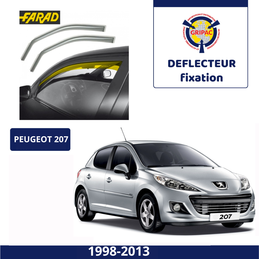 12-330 Deflecteur d'air fixation farad 2pieces Peugeot 207 2008-2013