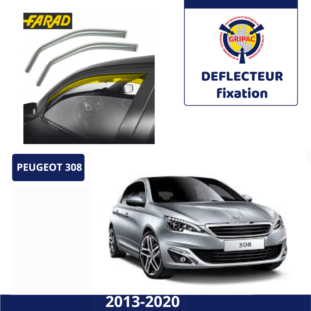 12-597 Deflecteur d'air fixation farad 2pieces Peugeot 308 2013-2020