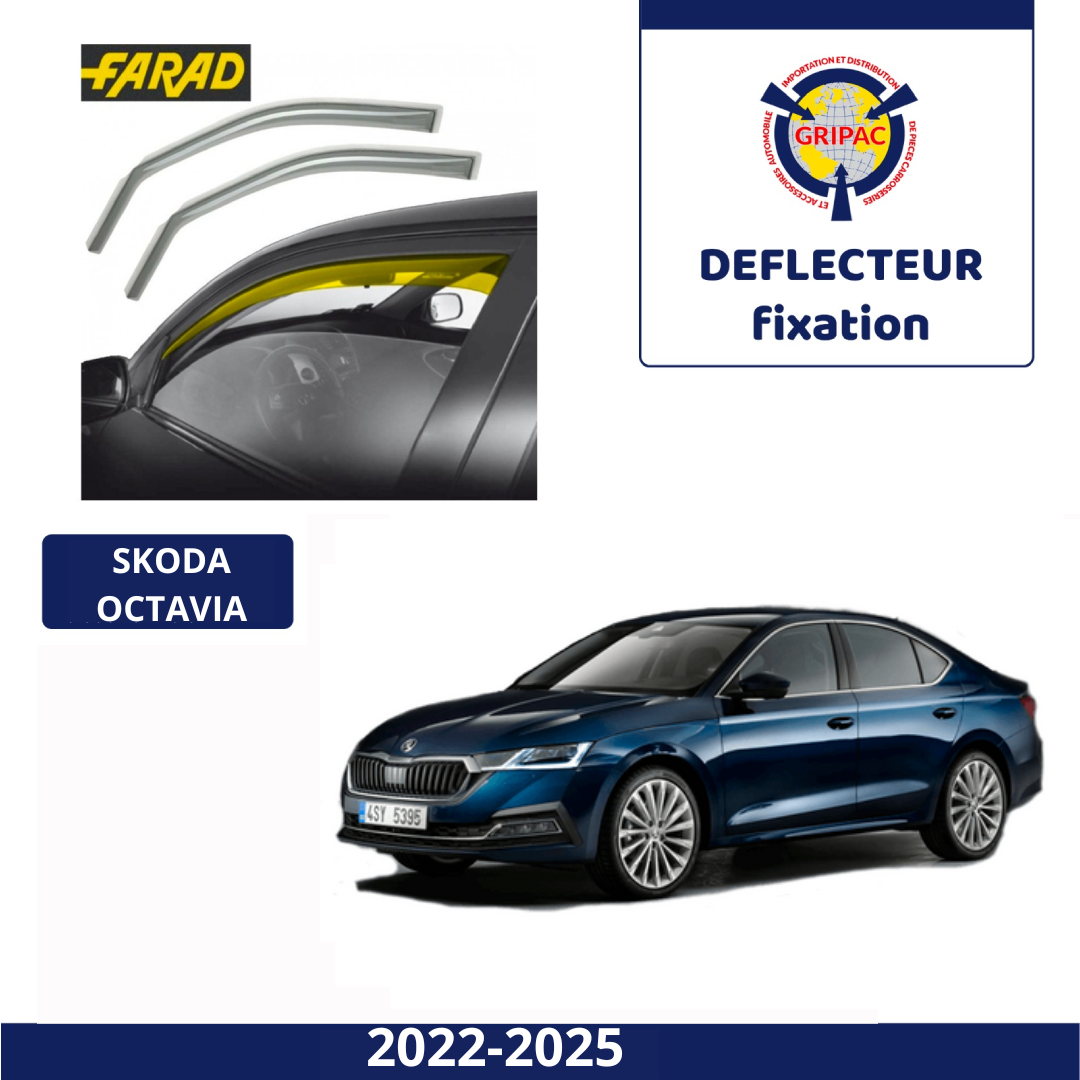 12-782 Deflecteur d'air fixation farad 2pieces Skoda octavia 2022-2025