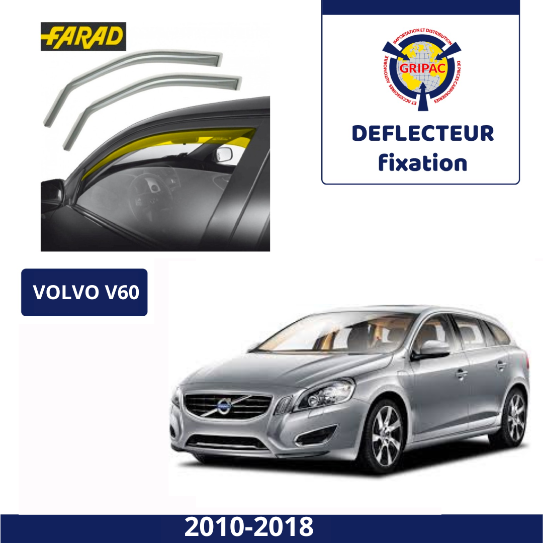 12-583 Deflecteur d'air fixation farad 2pieces Volvo V60 2010-2018
