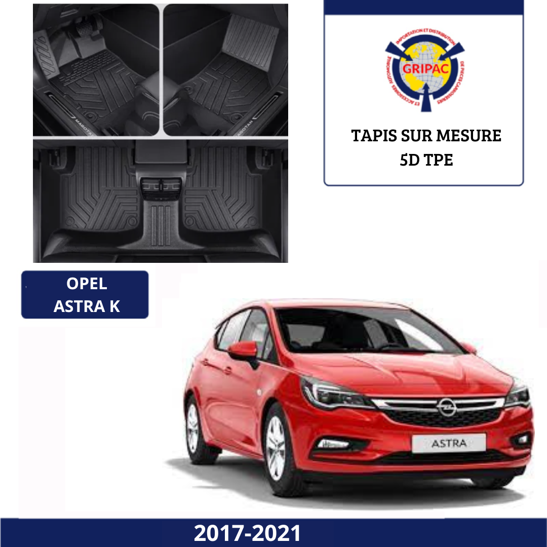 Tapis sur mesure 5D TPE Opel Astra K 2017-2021