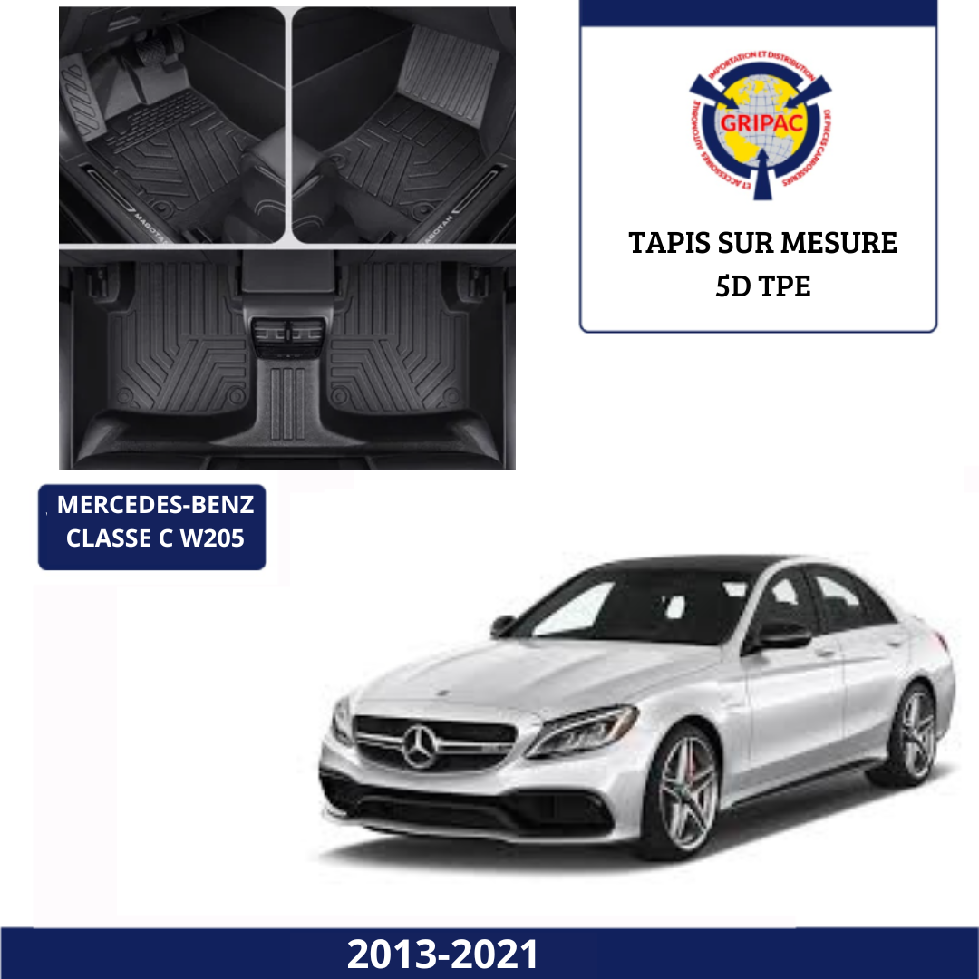 Tapis sur mesure 5D TPE Mercedes-benz classe C W205 2013-2021