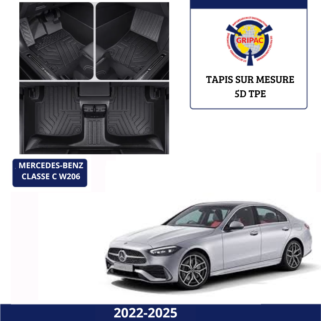 Tapis sur mesure 5D TPE Mercedes-benz classe C W206 2022-2025