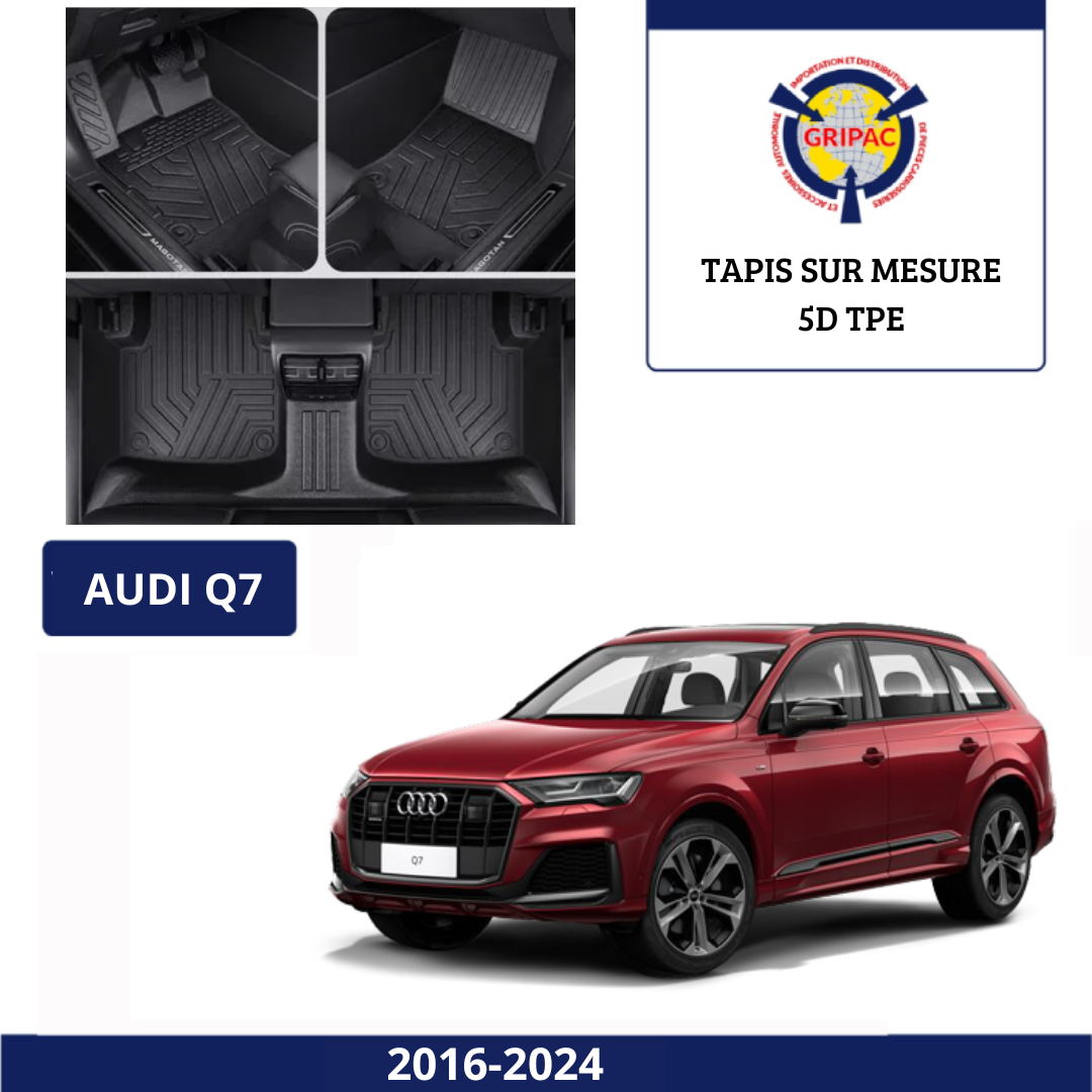 Tapis sur mesure 5D TPE Audi Q7 2016-2024