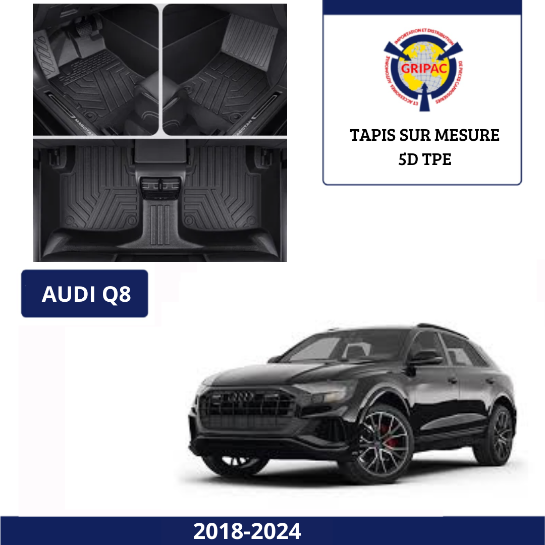 Tapis sur mesure 5D TPE Audi Q8 2018-2025