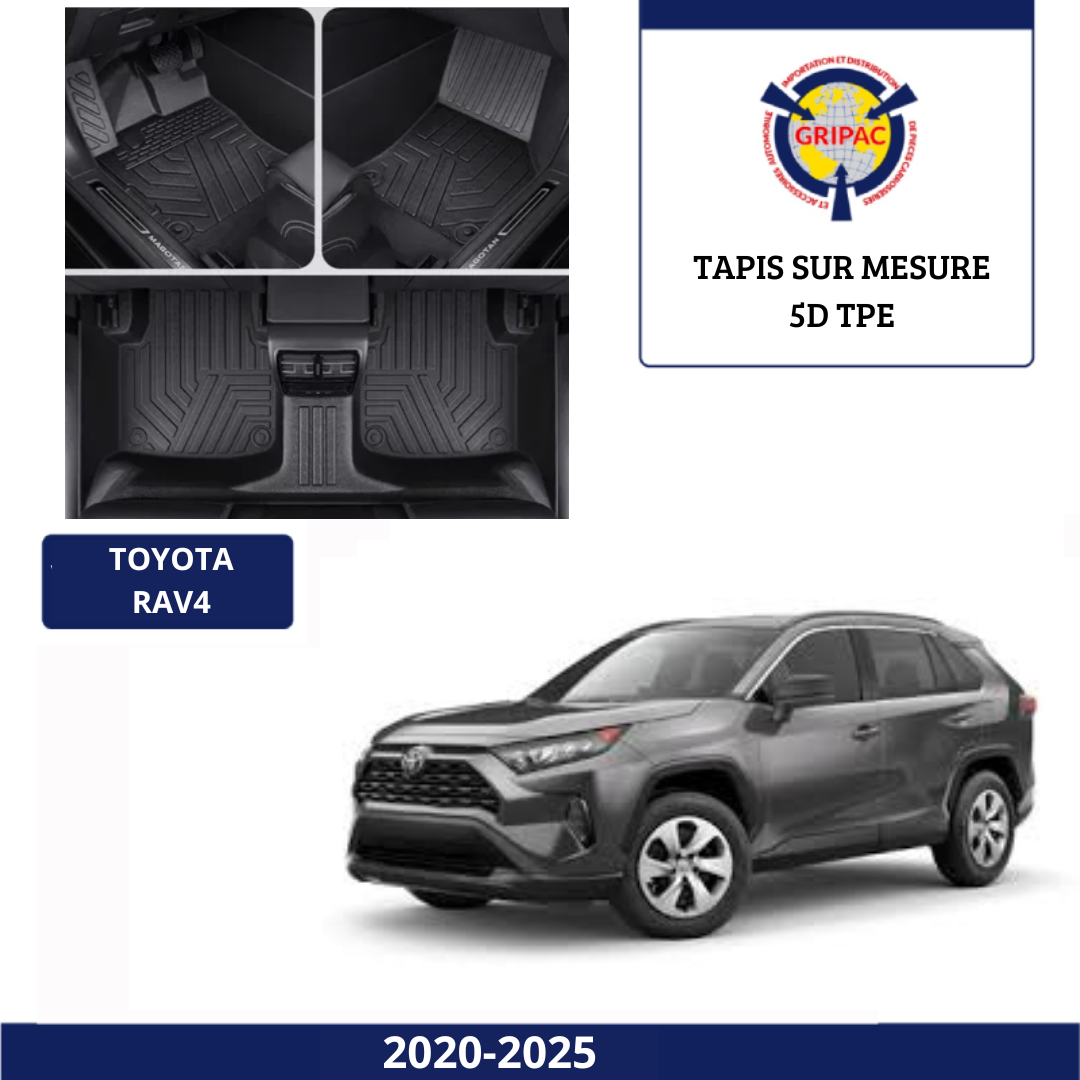 Tapis sur mesure 5D TPE Toyota rav4 2020-2025