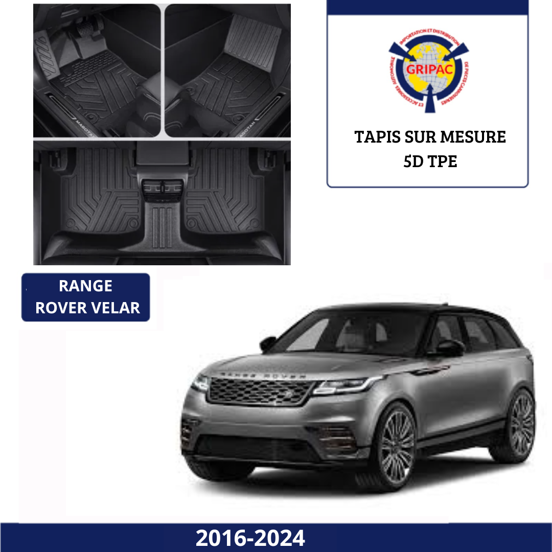 Tapis sur mesure 5D TPE Range rover velar 2016-2024