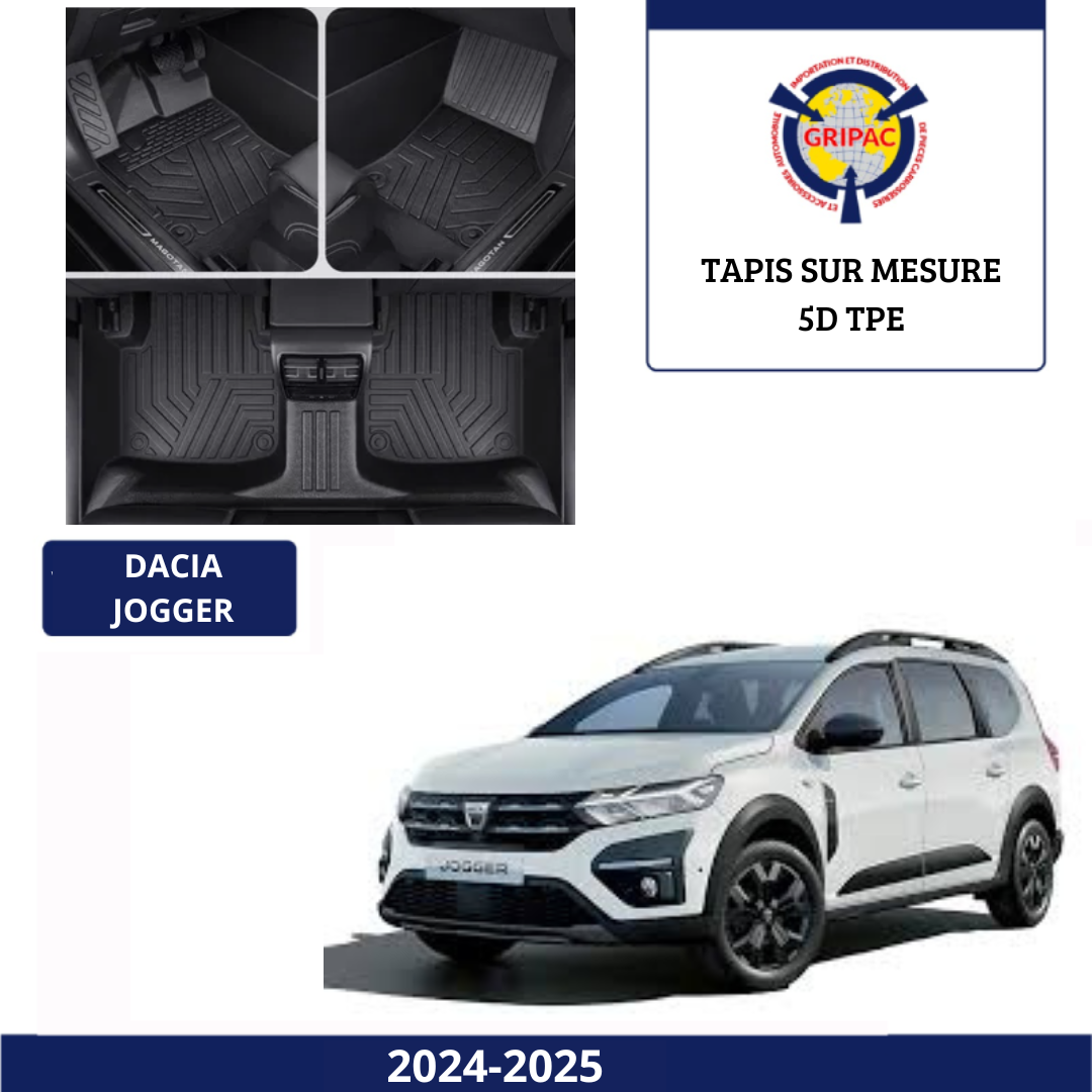 Tapis sur mesure 5D TPE Dacia jogger 2024-2025