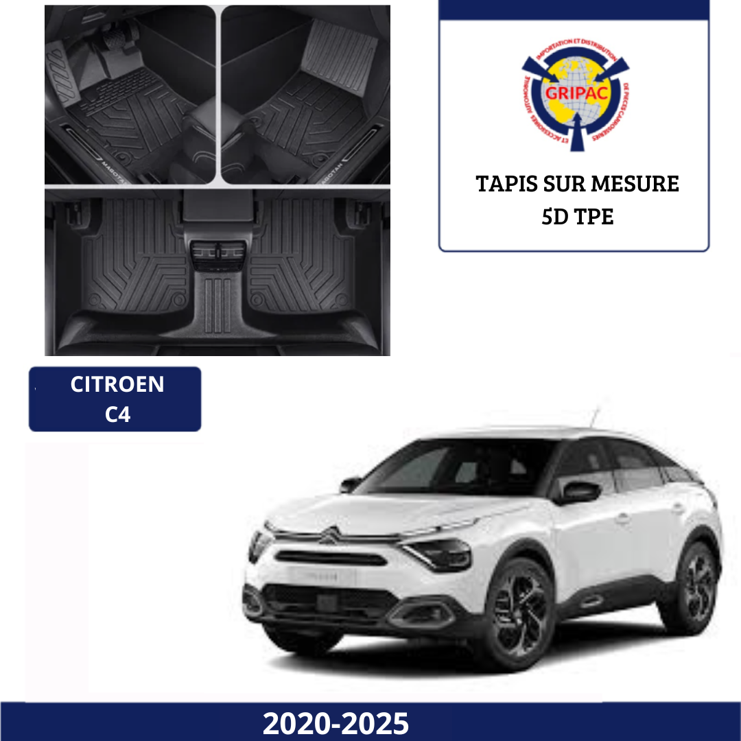 Tapis sur mesure 5D TPE Citroen C4 2020-2025